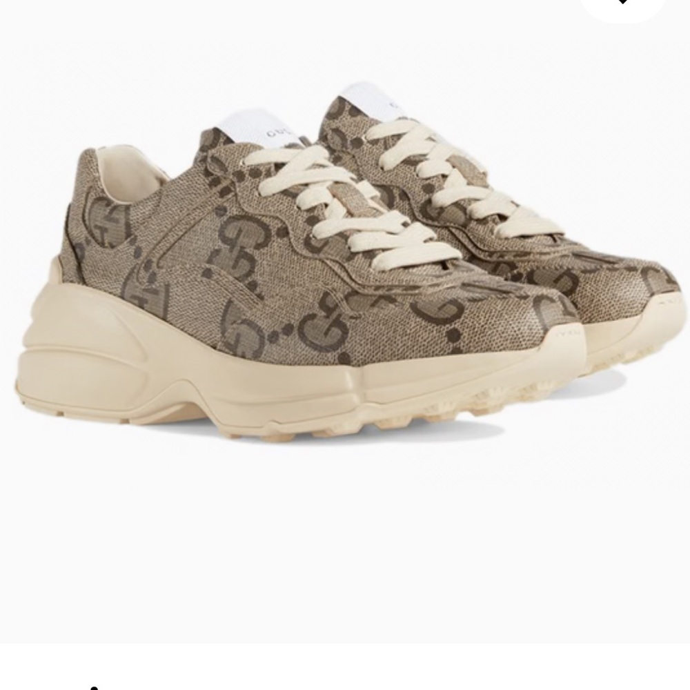 Gucci Beige Logo Sneakers